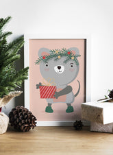 Hand Drawn Christmas Mouse